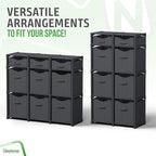 Cube Storage Organizer with Storage Bins Included - The Perfect Closet Organizers and Storage Solution. Includes 9 Storage Cu