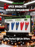 SWANLAKE Magnetic Wrench Organizer Toolbox Holder, 4-Pack SAE (1/4'' to 1-1/16''), Metric (6mm to 27mm) Wrench Organizers, To