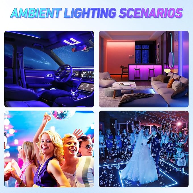 Car Led Lights Waterproof Truck Bbed Light Strip Car Underglow Lights Interior Running Board Lights for Trucks Led Tailgate Light Bar 60 inch 12V LED Lights (Without Remote Control, 120cm)