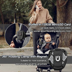 Mini Body Camera Video Recorder Built-in 128GB Card with Night Vision IR & Loop Record HD 1080P, 6 HR Battery Life Police Cam for Outdoor, Law Enforcement, Security Guard (128G With Magnetic Lanyard)