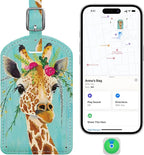 Luggage Tags Built-in Anti-Loss Tracker, Luxury Leather Luggage Tags for Suitcase, Travel Bags, Backpacks, Travel Organizer f