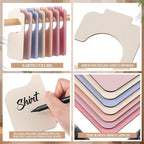 Patelai 14 Pcs Blank Wooden Clothing Rack Divider with Marker Pen Closet Blank Organizers Hanger Separators Hanging Closet Di