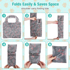 Eccliy 24 Pieces Reusable Grocery Bags Polyester Shopping Bags for Groceries Multi Colors Reusable Foldable Shopping Tote(Animal Style)