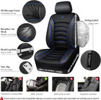 CAR PASS Comfortable 3D Foam Mesh Leather Car Seat Covers Front, Air Cool Mesh Breathable Front Seat Covers for Car, Universa