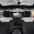 FH Group Car Seat Cover Cushion - 2 Pack Seat Covers for Cars Trucks SUV, Gray Black Car Seat Covers Neosupreme Car Seat Cush