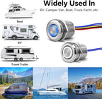 Acegoo RV 3 Way Dimmer Kit DC12V All-Aluminum 3-Way Dimming Switch for Boat Motorhome Camper Van Trailer Truck Car LED Strip Light, Multi Location On/Off/Dimming Switch, DC12-24V 6Amps (Sliver)