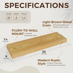 Dreamland 30 Inches Floating Shelves for Wall,8 Inch Deep Floating Shelves Set of 2, Large Display & Storage Shelf, Wall Shel