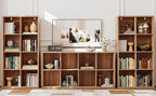 IROCNK Bookshelf, 8-Cube Storage Cube Shelf Organizer, Extra Thick Frame Horizontally & Vertically Reversible Bookcase with O