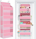 SpaceWhisper Over the Door Organizer, 4 Large Pocket Hanging Storage Organizer with 40lb Capacity, Space Saving for Nursery, 