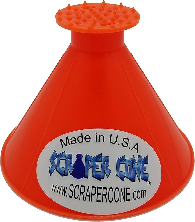SCRAPER CONE®️ 3 Pack The Original Ice Scraper, Snow Removal Made in The USA Magical Frost Removal Funnel Shaped Cleaning Tool Car Windshield Deicer Magic Scrapers Instascrape Round Shovel Brush