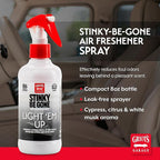 Griot's Garage Stinky-Be-Gone Light 'Em Up Air Freshener Spray – Odor Remover for Cars, Trucks, and SUVs on Carpets, Floor Ma