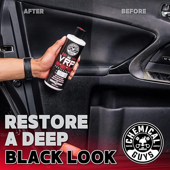 Chemical Guys VRP Vinyl, Rubber, and Plastic Dressing - Tire Dressing, Non-Greasy, Dry-to-the-Touch Shine for Tires, Trim, an