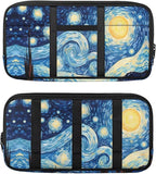 Starry Night Car Sun Visor Organizer Storage Auto Interior Accessories Pocket Organizer - Lightweight Car Truck SUV Storage Pouch Holder, with Multi-Pocket Zipper for Card, Document