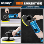 LDHTHOPI Buffer Polisher, 1800W 6 inch/7 inch Rotary Buffer Polisher Waxer, 750-3100RPM Car Buffers and Polishers with 6 Variable Speeds, for Car, Boat, Furniture, Floor