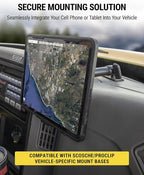 Scosche MXMSAMPS2HD MagicMount Pro Heavy Duty Dashboard Cell Phone Holder/Tablet Mount for Truck, Semi & Car, Magnetic Dash Mount with AMPS Plate Compatible with MagSafe, iPhone, Android & iPad