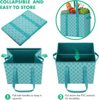WISELIFE Reusable Grocery Bags 8 Pack,Large Grocery Tote Bag Water Resistant Shopping Bags Foldable Grocery Bag for Clothes,Shoes and Picnic,Green
