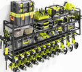 KAFAHOM Large Power Tool Organizer Wall Mount-13 Drill Holder for Garage,4 Layer Power Tool Rack,Tool Organizer and Storage w