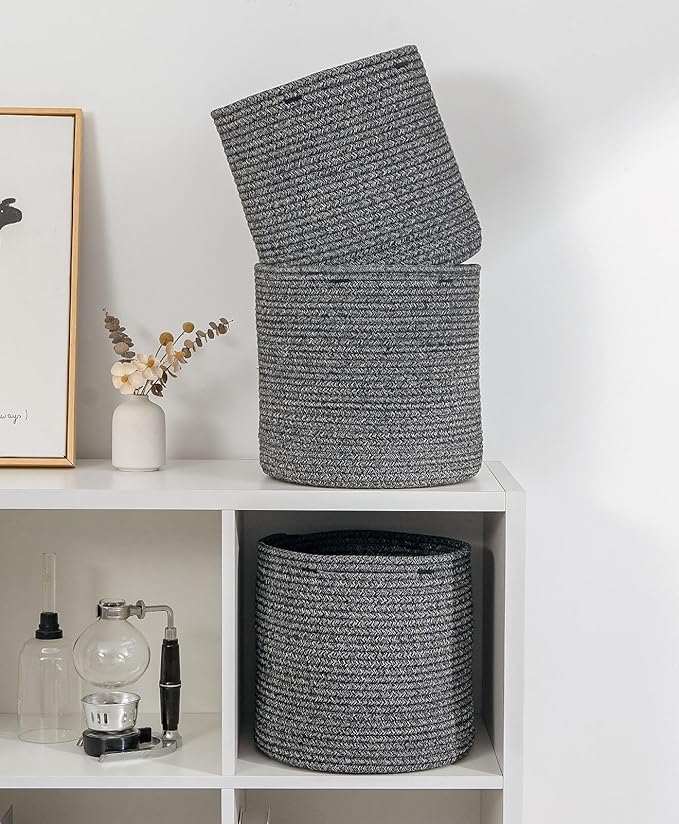 voten Storage Cubes Baskets Bins Organizer 11x11x11'' Fit 12x12''Cube Storage Organizer Bookcases Shelves,Roomy Cute Durable 