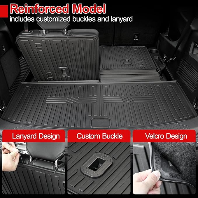 Cargo Mat for 2020-2025 2026 Ford Explorer Accessories All Weather Trunk Liner Replacement for 2025 Ford Explorer ST Accessories 2025 2024 2023 2022 2021 Stereo