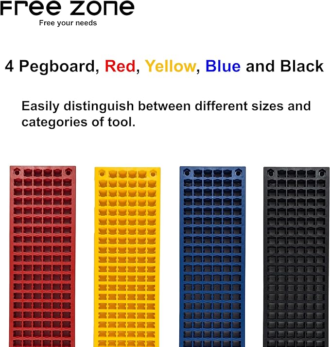 FREE ZONE - 4 PCS Bit Organizer Set – 158-Hole Bit Storage – 1/4" Hex Bits & Drive Bits Adapter Storage – Toolbox Storage (To