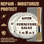 Leather & Furniture Repair Salve 2 Pack, Furniture Salve with Brush for Leather Wood, Leather Conditioner Help Prevent Cracki