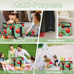 Reusable Grocery Bags Heavy Duty Shopping Bags Foldable Large Tote Bags with Long Handles & Hard Bottom
