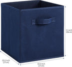Stero Fabric Storage Bins 6 Pack Fun Colored Durable Storage Cubes with Fabric Handles Foldable Cube Baskets for Home, Kids R