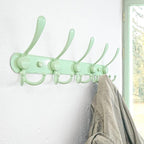 Dseap Coat Rack Wall Mounted - 5 Tri Hooks, Heavy Duty, Stainless Steel, Metal Coat Hook Rail for Coat Hat Towel Purse Robes 