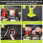 Jumper Cables Adapter Compatible with Ryobi 18V Battery, 8AWG 5.9FT Portable Battery Jump Starter for Starting Car Light Vehicles