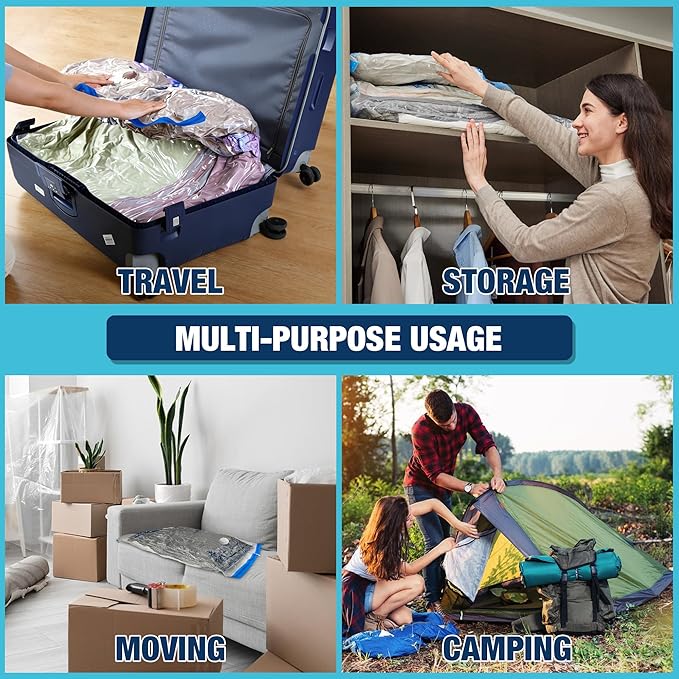 Vacuum Storage Bags Jumbo and XXL, Extra Large Vacuum Seal Bags for Bedding Blankets Comforters Clothing (3J+3XXL)