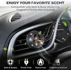 Car Fragrance Holder Compatible with Bath & Body Works Refills (Not Included), Air Freshener Vent Clip or Visor Clip, Refilla