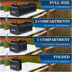 K KNODEL Extra Large Trunk Organizer With Cooler Bag, 3 Compartments Car Organizer, Heavy Duty SUV Trunk Organizer with 2