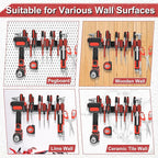 2Pcs Metal Screwdriver Organizer, Wall Mount Plier Organizer Hammer Holder, Hand Tool Storage Rack for Garage Workshop Workbe