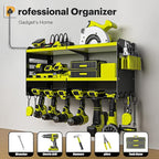 Spampur Power Tool Organizer, 15 Min Quick Assembly & Max 420lb Load by Heavy Duty Metal, 6 Slots for Cordless Drill with 4 O
