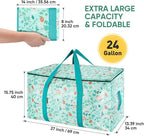 BALEINE 6-Pack Oversized Moving Bags with Reinforced Handles, Heavy-Duty Storage Tote for Clothes, Moving Supplies (Spring St