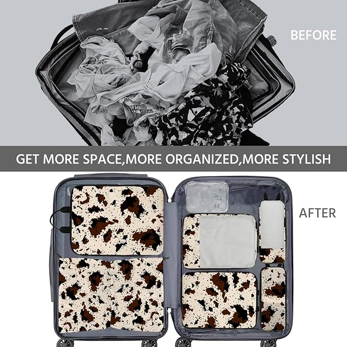 7 Pcs Compression Packing Cubes for Travel, Waterproof Suitcase Luggage Backpack Organizer with Toiletry Bag Travel Essential