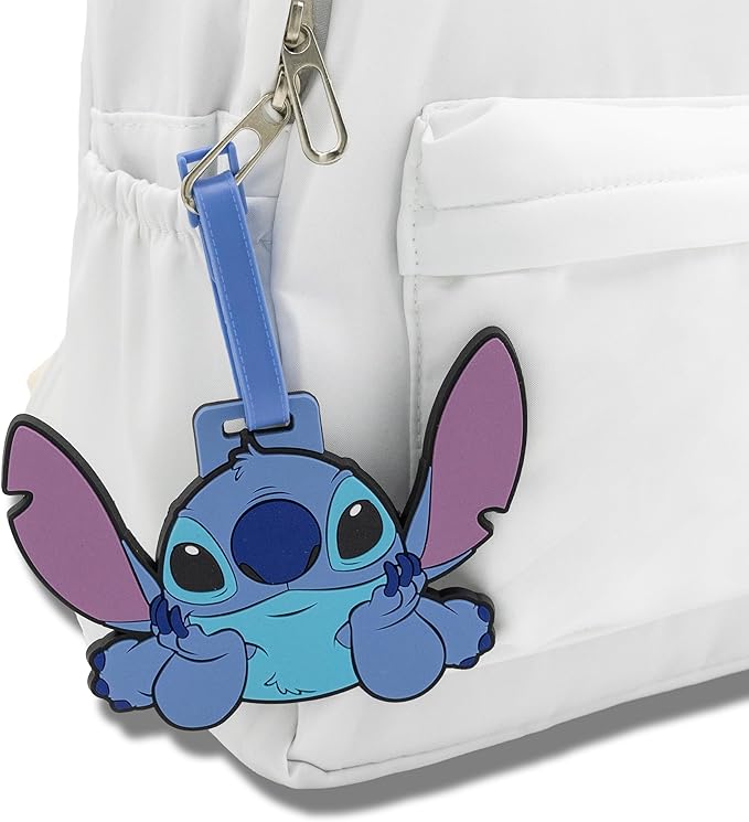 Disney Stitch Luggage Tag 2 Piece Set | Stitch & Angel Kids Luggage Tags for Suitcases | 4.25" Travel Essentials Cruise Ship 