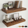 Fun Memories 24 Inch Floating Shelves Wall-Mounted, 12 Inch Deep Wall Shelves, 24 x 12 Floating Shelf, Deep Storage Shelf for