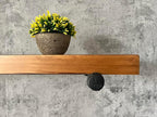 Industrial Pipe Wall Wood Shelves,Real Wooden Shelves 60" in Special Brown Color with 11.8" Extra Width, Modern Floating Shev
