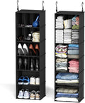 SpaceAid 2 Pack Hanging Closet Organizer and Storage with Dividers, 24 Compartments Hanging Shoe Shelves for Closet, Wardrobe
