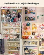 HGYZE Clear Display Case for Figures, 15.75" High, Wall Mounted Shelf with Magnetic Door, Hanging Display Case for Collectibl