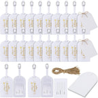 Amylove Bulk Luggage Tags Wedding Favors Adventure Begins Luggage Tags for Guests Travel Tag for Suitcase Bridal Gift 24 Pack