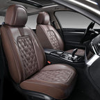 Coverado Car Seat Covers Front Seats, 2-Pack Luxury Leathaire Seat Covers for Cars, Waterproof Car Seat Protector, Anti-Slip 