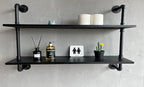 Floating Bookshelf Shelves Industrial Pipe Shelving Pipe Shelf Rustic Black Wall Shelves 36 Inch Farmhouse for Wall Mounted