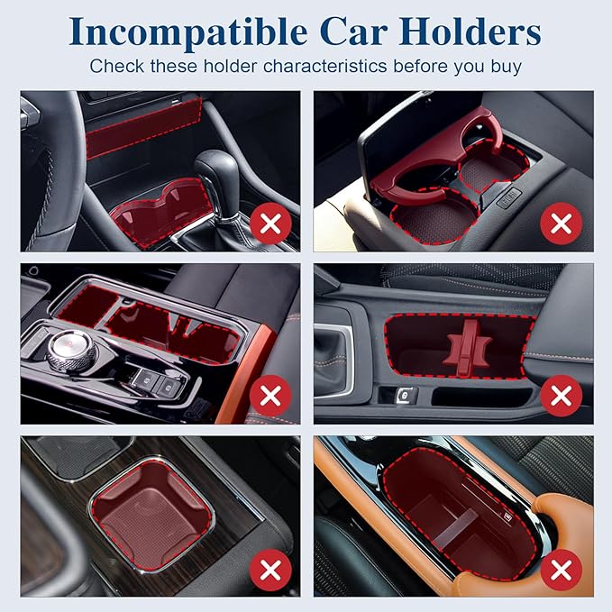 Car Cup Holder Expander, Cup Holder Extender Adapter with Expandable Arm and Adjustable Base, Compatible with Yeti Ramblers, 