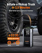 WOLFBOX 3000A Jump Starter with Air Compressor, 59.2Wh&160PSI Portable Car Battery Jump Starter with 65W Fast Charge, 12V