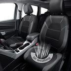CAR PASS Leather Car Seat Covers Front Seats only, with Air Mesh Front Seat Covers Breathable, Cool Automotive Seat Covers 2 