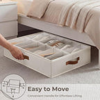 StorageWorks Shoe Organizer for Closet, Fits up to 24 Pairs, 2-Pack Ultra-thick Fabric Under Bed Shoe Storage Containers with