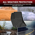 LASFIT Floor & Cargo Mats for Toyota Corolla Sedan 2014-2019, All Weather TPE Custom Fit Car Liners for Toyota Corolla Accessories 1st & 2nd Row and Trunk Mats, Easy to Clean, Black