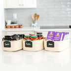 NaturalCozy 11.8"x8"x4.5” Storage Baskets for Shelves 3 Pack | Cotton Rope Woven Small Baskets for Organizing | Small Storage